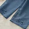 Conjunto Nuevo de Primavera y Otoño para Niñas Top con Capucha de Encaje y Lazo de Mezclilla Sintética Pantalones Largos Conjunto de Dos Piezas Ropa Infantil Transfronteriza