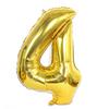 Atacado transfronteiriço da Amazon balão digital de alumínio de 32 polegadas 0-9 decoração de festa de aniversário balão digital de folha de alumínio