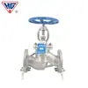 Válvula de Cierre de Acero Inoxidable Shanghai Hugong J41W-16P/Rl 304 Válvula de Cierre Regulación Química Vapor Brida