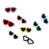 Gafas con Forma de Corazón Accesorios de Resina Pegamento Cremoso DIY Funda de Teléfono Accesorios para Ropa Crocs Juguetes Parches Pod