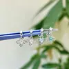 Brincos de Tarraxa Flor Cruzada com Zircônia Cravejada de Diamantes, Aço Titânio Médico 316L Brincos de Coração Cruzado Vazado para Mulheres, Estilosos e Versáteis