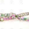 4/6/8/10mm K9 boutique imitação austríaca furo reto cubo de açúcar cristal de vidro contas acessórios para joias