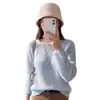 Suéter único y elegante con diseño calado para mujer, nuevo estilo primavera y otoño 2026, de corte holgado, adelgazante y rejuvenecedor, top de punto