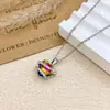 Collar con Flores de Colores y Diseño de Corazón, Accesorios de Collar Corazón del Océano para Mujeres, Temperamento de Lujo Ligero, Regalo Versátil para Mejor Amiga
