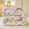 Colcha de Algodón Sarga Estampada, Colcha de Verano, Colcha de Soja, Colcha para Aire Acondicionado, Núcleo de Colcha Individual/Doble de Invierno, Colcha Refrescante de Verano, Fibra de Soja
