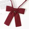 Corbata de moño de color puro para esquina Camisa de marinero jk Estilo japonés Estilo preppy Accesorios planos de mango largo Lazo rojo Cuello de graduación Flor