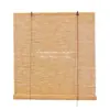 Cortina de caña de línea blanca Roller Blind Cortina para balcón para proteger del sol Color primario Cortina para puerta divisoria Cortina de bambú retro de casa de campo Cortina de paja