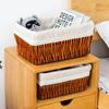 Cesta de Armazenamento de Vime Cesta de Armazenamento de Mesa Cesta de Armazenamento de Vime para Roupas e Brinquedos Armazenamento de Vime Cesta de Armazenamento de Mesa para Casa