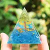 Pirámide de Cristal Natural de 5 cm Ojo de Tigre Amatista Lapislázuli Adorno Mini para Escritorio del Hogar