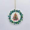 Colgante Cerámico Navideño 2024 Transfronterizo Amazon Colgante Redondo para Colgar Adornos para Árbol de Navidad DIY Accesorios