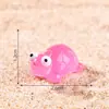Micro Paisaje Linda Tortuga Marina de Ojos Grandes Luminosa Animal Marino Accesorios de Decoración DIY Adorno Pequeño de Escritorio