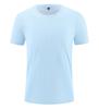 Camiseta de algodón de seda fresca de 180 g, manga corta, cuello redondo, de peso pesado, ropa de grupo, ropa de trabajo, ropa de clase, logotipo imprimible informal americano.