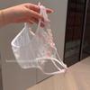 Braguitas de Encaje Sexy de Lencería Pura Francesa para Mujer 2025 Nuevas de Malla Cruzada Algodón Puro Entrepierna con Corte Tanga para Chica