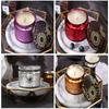 Vela Aromática de Color Nórdico Tarro Vacío DIY Vela Hecha a Mano Portavelas de Vidrio Botella de Vela Cielo Estrellado Galvanizado con Tapa
