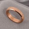 Anillo de acero de titanio esmerilado de moda coreana, oro rosa, personalizado, sencillo, de acero inoxidable, nueva celebridad de Internet, venta transfronteriza.