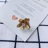 Accesorios de joyería DIY al por mayor, pendientes de flores pequeñas con forma de corazón para niña fresca de verano, accesorios colgantes