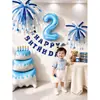Decoración de Cumpleaños para Niños de 2 Años para Niñas, Ambiente de Primer Cumpleaños, Globos de Fiesta Ceremoniales, Decoración de Escenario, Banderines para Niños de 3 Años