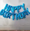 Decoração de Festa de Aniversário Balão de Folha de Alumínio Colorido Sólido Conjunto Letras de Filme de Alumínio Desenhos Animados Versão EUA