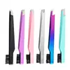 Pinza para Cejas Doble Cabeza Tipo Macarrón con Cepillo, Pinzas Pequeñas, Pinza para Cejas, Pinza para Cejas y Pestañas Postizas, Pinzas para Recortar Cejas, Pinza Depiladora