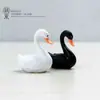 Cisne Preto e BrancoSuculentaMini Paisagem Cenário EnfeitesMini Zoológico Modelo DesignMaterial DIYBonsai
