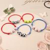 Amazon Explosiones Pulsera Deportiva Softbol Fútbol Béisbol Pulsera Personalidad Simple Versátil Cuerda de Mano con Cuentas de Pelota
