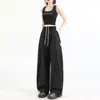 2026 Nuevos Pantalones de Pierna Ancha para Mujer de Verano-Otoño para el Trabajo, Delgados, con Caída, de Cintura Alta, Holgados, de Pierna Recta, Adelgazantes, Versátiles, Pantalones Deportivos de Secado Rápido