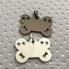 Placa de Identificación para Perro de Acero de Titanio con Recorte Fantasía de Hueso de Perro, Acero Inoxidable, Etiqueta para Mascota Grabada Personalizada DIY, Etiqueta Metálica para Perro