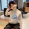 Camisa Base Versátil de Pelúcia para Meninos Gola Meia-alta Outono/Inverno Tamanhos Médio e Grande Roupa Íntima Infantil Pulôver Novo 2026