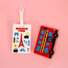Etiqueta de equipaje de PVC cóncava-convexa con impresión de fábrica, etiqueta de goma con LOGO, pegamento flexible, cubierta de tarjeta de silicona, tarjeta de embarque creativa