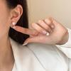 Fabricantes en stock Pendientes de perlas europeas y americanas Pendientes de copo de nieve de circonita mini exquisitos con temperamento de Corea del Sur