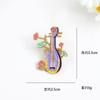 Broche Artístico de Violino, Insígnia Personalizada de Instrumento Musical, Broche Artístico, Alfinete para Roupas de Estudante, Acessório para Bolsa