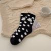 Calcetines de terciopelo de visón engrosados de otoño e invierno para mujer, cálidos, de felpa, para el hogar, para dormir, para el piso, suaves, de luna, calcetines de mujer, invierno