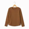 26 Nuevos Modelos de Ropa de Otoño, Gama Alta, Elegantes, Adelgazantes, Amigables con la Piel, Cómodos, Cálidos, Tallas Grandes, Camisa Básica de Manga Larga para Mujeres y Madres