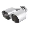 Modificación de Coche Ak Scorpio Malla Borde Soldado de Doble Capa Silenciador Universal de Acero Inoxidable Cola de Escape Doble Salida Universal