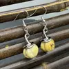 Pendientes de Calabaza de Ágata Retro para Halloween Pendientes Creativos de Cristal Natural con Forma de Calabaza y Sombrero de Bruja Joyería al por Mayor
