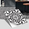 Pegatinas de suelo de baldosas de estilo europeo portugués transfronterizo para decoración de suelo de baño y dormitorio, pegatinas de pared esmeriladas gruesas, autoadhesivas e impermeables