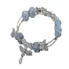 Pulsera Floral de Mariposa Estilo Similar de Xiaohongshu, Nueva Pulsera Súper Hada de Moda China, Regalo de Cumpleaños para Mejor Amiga