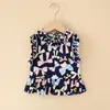 Top Exterior de Algodón y Seda para Niñas con Estampado de Dibujos Animados, Holgado y Transpirable, Lindo Pijama Delgado de Encaje de Verano