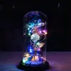Día de San Valentín Chino Ramo de Rosas Flor Eterna Luz Nocturna Regalo de Cumpleaños para Niñas, Novias, Regalo de Alta Gama para el Día del Maestro