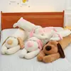 Nuevo Estilo Perro Acostado Peluche Animal de Peluche Lindo para Hombres y Mujeres Muñeco Durmiendo Almohada de Máquina Almohada de Muñeca de Cama