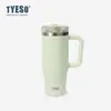 TYESO/2026 Nueva Taza Cerámica de Acero Inoxidable con Popote Plegable para Beber Directamente, Taza de Hielo Portátil de Doble Capa de Doble Uso