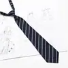 Jk Estilo Academia Japonesa Rayas Rojas Persona Perezosa Sin Corbata Marrón Color Café Corbata Suministro Escolar para Mujer Corbata Atada a Mano para Hombre