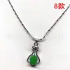 Colgante de jade malayo al por mayor, colgante de calcedonia verde de Taiwán con incrustaciones de jade, collar de jade con incrustaciones de oro, lista de segundos, pequeño regalo