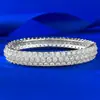 Pulseira de Moda Mu Jing Jewelry Europeia e Americana Transfronteiriça de Luxo Cravejada com Diamantes Feita de Cobre, Popular no Aliexpress e Wish