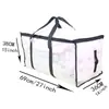 Bolsa Tejida Transparente de Mano PE Transfronteriza Bolsa de Almacenamiento de Gran Capacidad para Mudanzas Bolsa de Almacenamiento de Edredón de Algodón Bolsa de Equipaje Bolsa de Embalaje