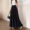 Pantalones de Pierna Ancha y Falda para Mujer Verano 2024 Estilo Coreano Sentido del Diseño Sueltos Súper Casual Sentido de la Dosis Pantalones y Faldas Grandes Modernos