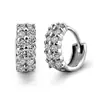 Pendientes de aro coreanos y japoneses dulces y elegantes, simples, con incrustaciones de circonita, para mujer, accesorios para la oreja versátiles y elegantes, regalo de joyería
