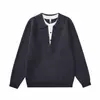 Suéter Casual Versátil para Hombre de Otoño e Invierno, Tejido de Punto Polo con Cuello Solapa, Falso Dos Piezas, Textura de Canalé, Hombro Caído, Holgado