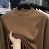 Suéter de punto de alta calidad para hombre, nuevo modelo otoño e invierno 2026, color liso, cuello redondo, engrosado, cálido, tejido base para hombre