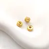 Dourado Fosco Conserva Cor Pérola Artificial Incrustada Trevo de Quatro Folhas Formato de Flor Espaçador Espaçador Redondo Pulseira Colar DIY Acessórios de Joalheria